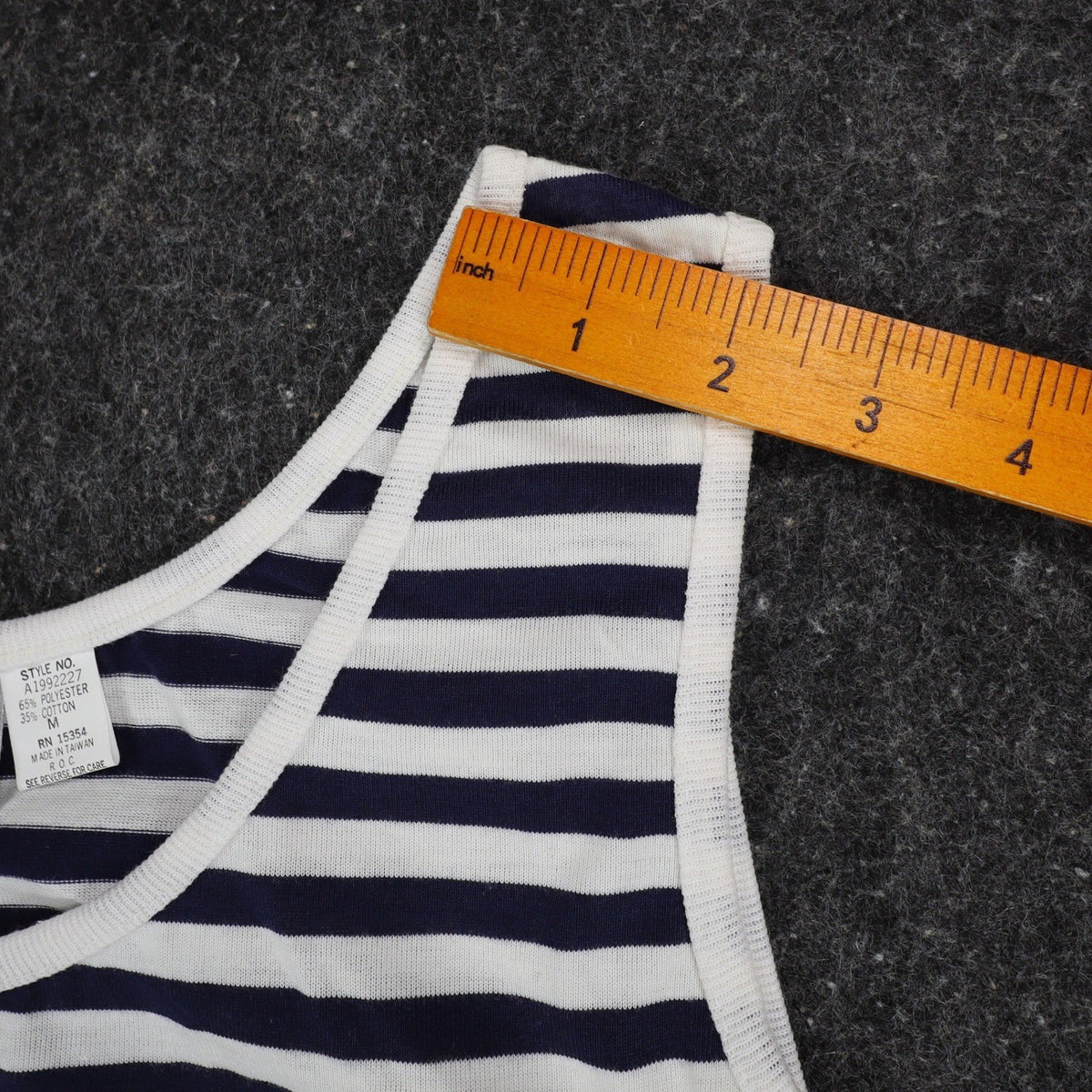 Palmetto's Striped Tank Top Womens Medium Vintage Deadstock Navy White A1992227 - take2supply