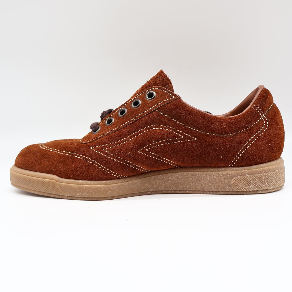 Walker Oxford Sneakers 5.5 D Vintage Brown Suede Gum Sole Deadstock Retro - take2supply
