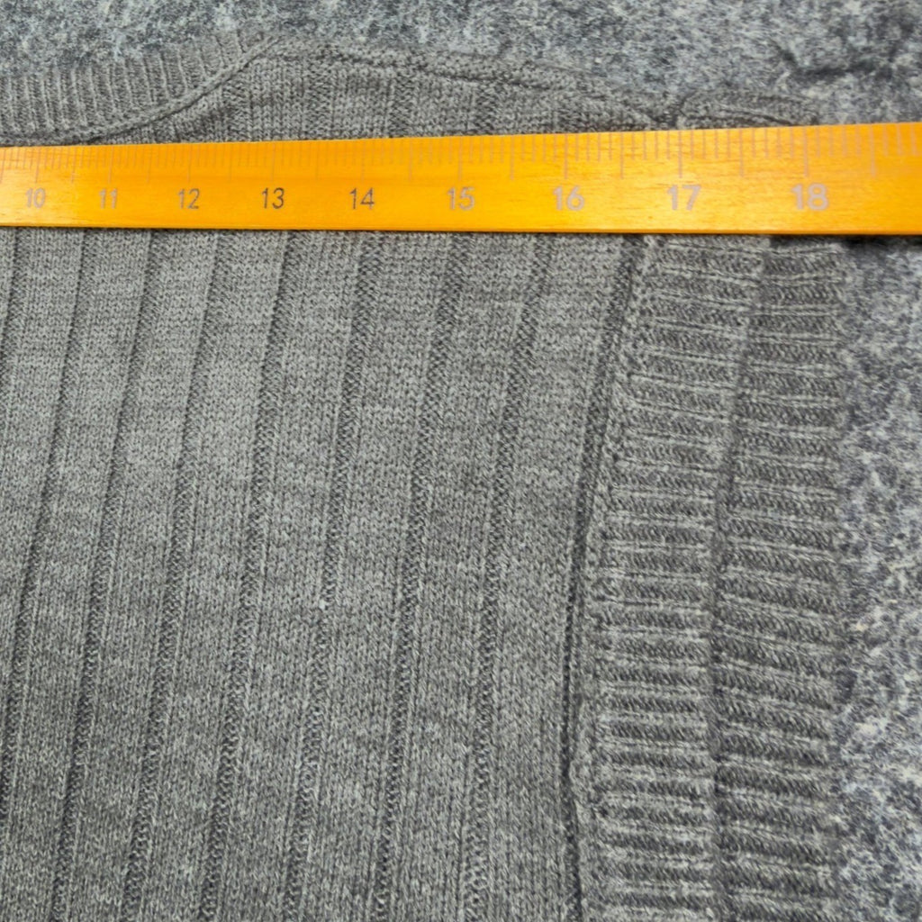 D'Avila V-Neck Sweater Vest Mens Large Charcoal Heather Grey Ribbed Knit NWT - take2supply