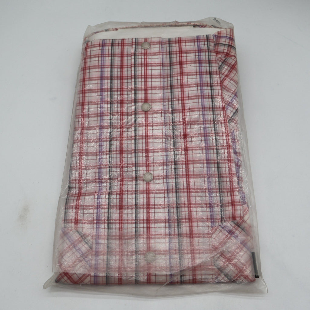 Saddle King Western Shirt Mens 15.5 Vintage Deadstock Red Plaid Pearl Snap USA - take2supply