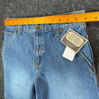 John Deere Y2K Carpenter Shorts Girls 10 Blue Stone Wash Denim NWT - take2supply