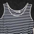 Palmetto's Striped Tank Top Womens Medium Vintage Deadstock Navy White A1992227 - take2supply