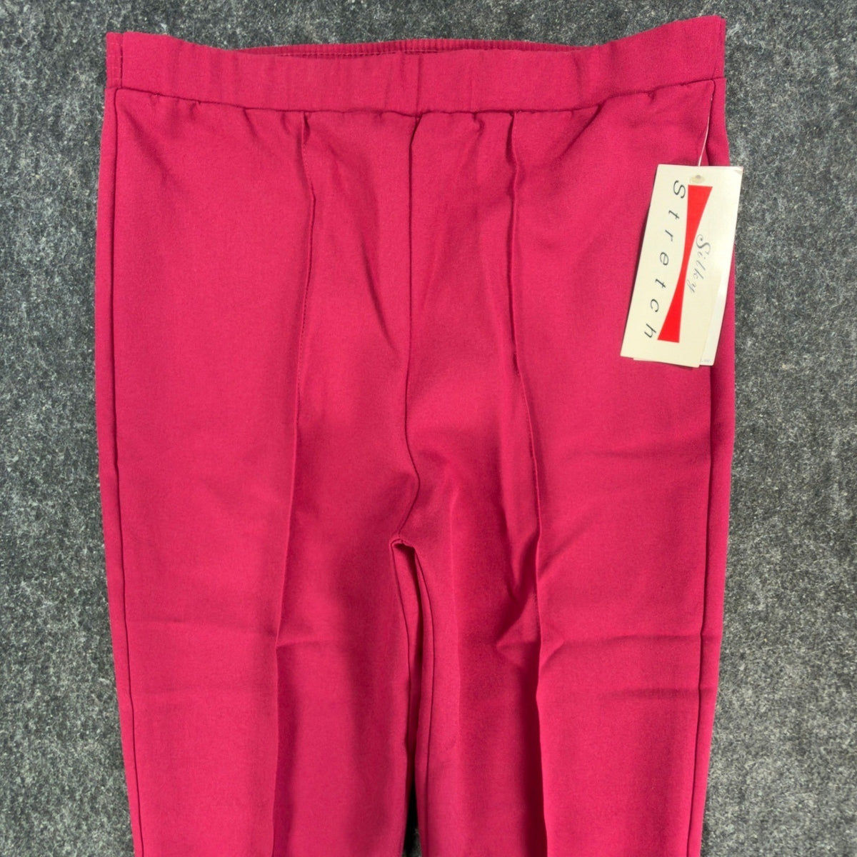 Donnkenny Classics Stirrup Pants Womens 8 Vintage 90s Garnet Pink Silky Stretch - take2supply
