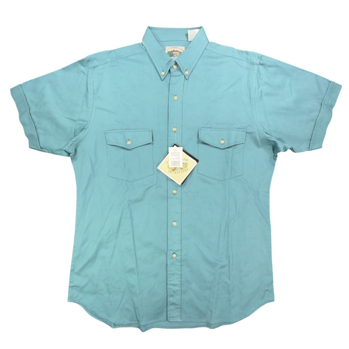 Cumberland Outfitters Vintage 90s Western Shirt Mens L Blue Cotton NWT - take2supply