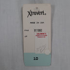 Xtrovert Blouse Womens 10 White Geometric Embroidered Short Sleeve USA NOS NWT - take2supply