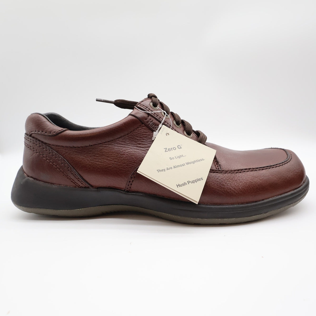 Hush Puppies Approach Oxford Shoes Mens 8 M Dark Brown Leather Airport Friendly - take2supply