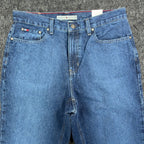 Tommy Hilfiger Y2K Classic Tapered Jeans Womens 8R Blue Cotton NWT Deadstock - take2supply