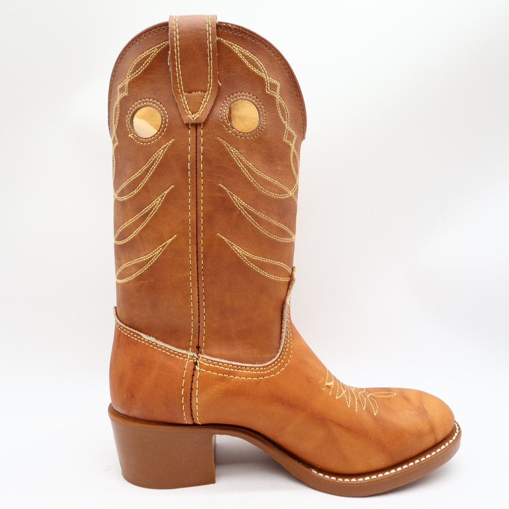 Acme Vintage Cowboy Boots Kids 3.5 D Russet Driftwood Leather New In Box - take2supply