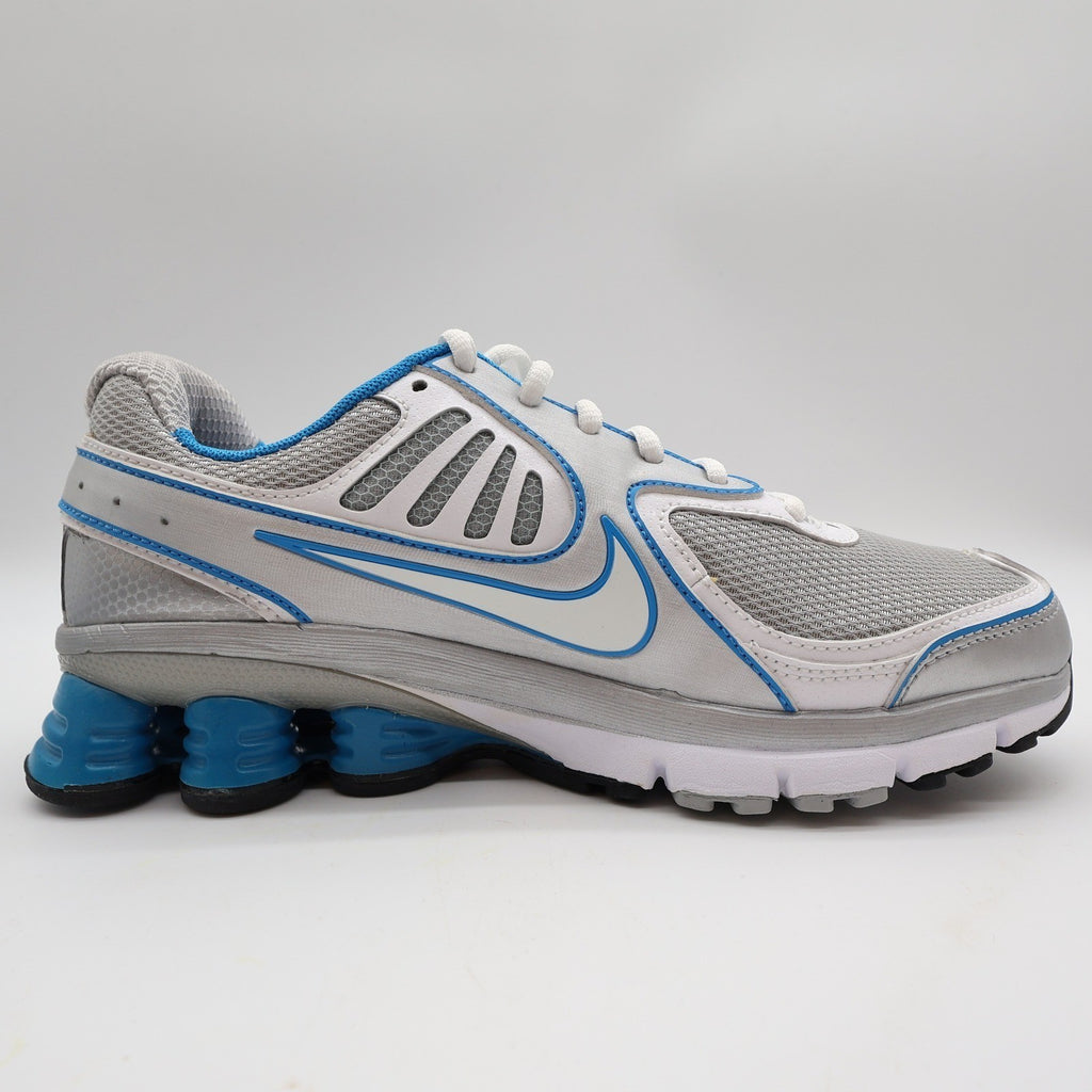 Nike Shox Qualify+ Womens 7 Silver Blue Running Shoes 396658-002 Y2K Style - take2supply
