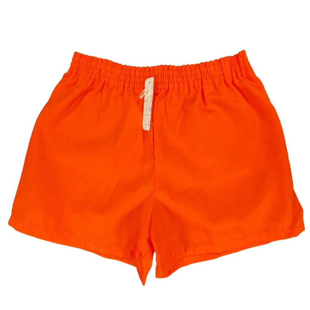 Fruit of the Loom Vintage 70s Shorts Kids XS Orange Cotton Deadstock NWT - take2supply