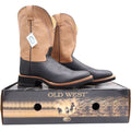 Old West 1611M Western Boots Mens 11.0 Black Tan Leather NIB - take2supply