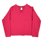 Southern Lady Top Women XL Red Long Sleeve V-Neck Faux Wrap Cotton Blend NWT - take2supply