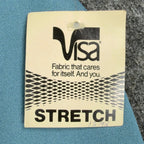 Visa Vintage 70s Stretch Trousers Womens 12 Blue Polyester Deadstock NWT - take2supply