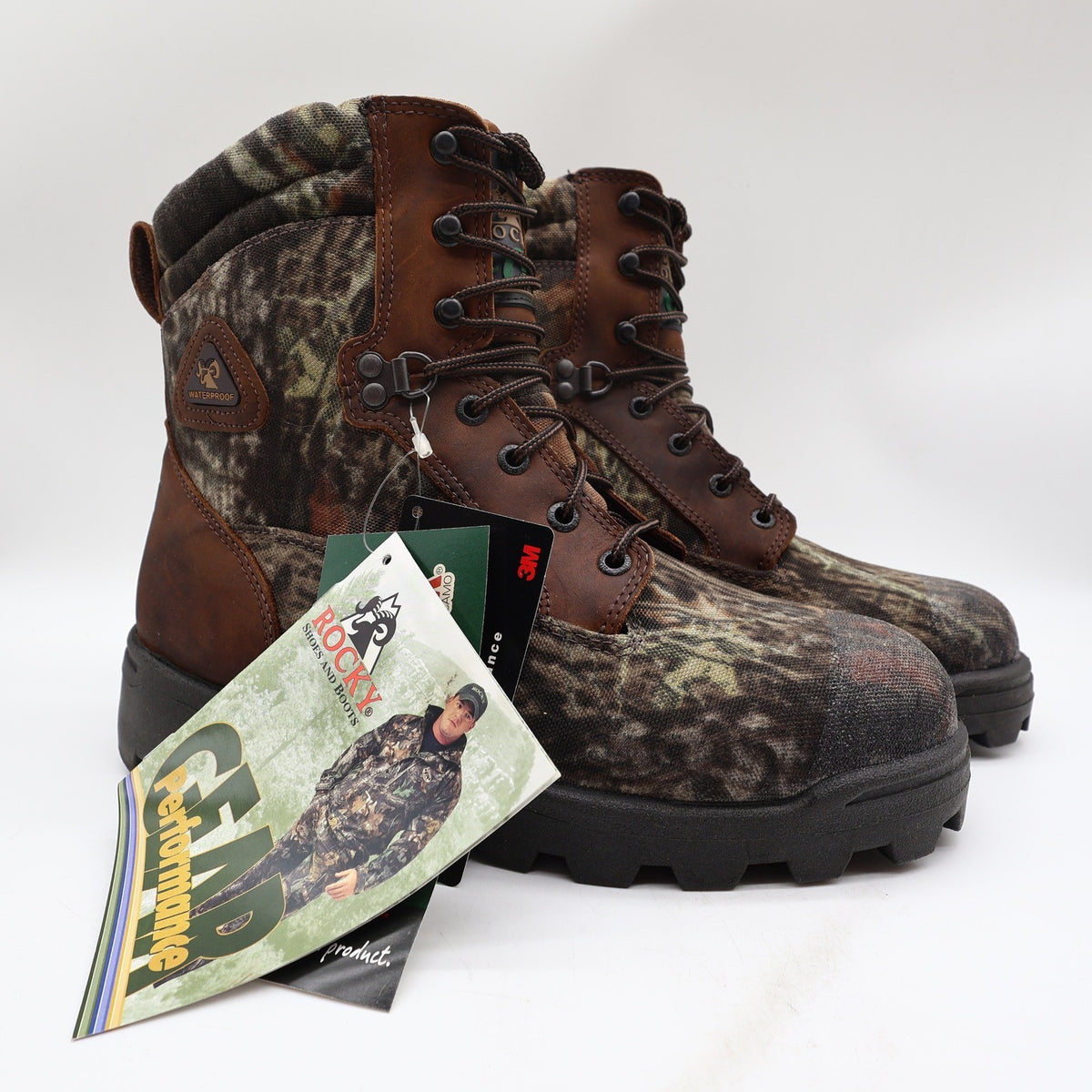 Rocky Y2K Wild Dawg 6" Hunting Boots Mens 8.5 MW Camo Leather New - take2supply