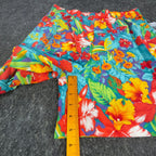Vintage That's Me! Floral Shorts Womens 7/8 90s Hawaiian Tropical Cotton NWT USA - take2supply