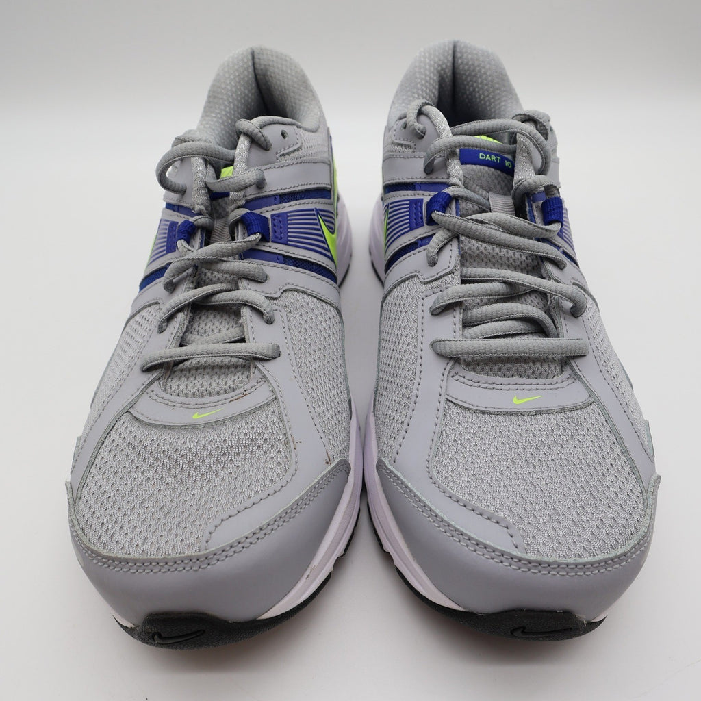 Nike Dart 10 Mens 8.5 4E Wide Running Shoes Wolf Grey Volt Blue 580524-003 - take2supply