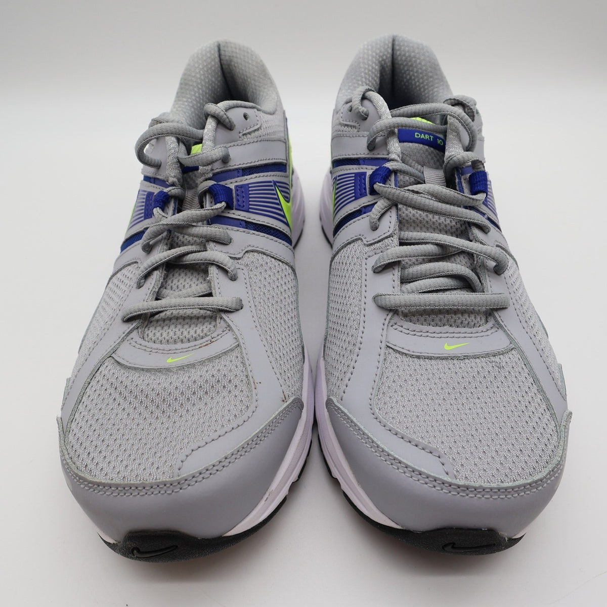 Nike Dart 10 Mens 8.5 4E Wide Running Shoes Wolf Grey Volt Blue 580524-003 - take2supply