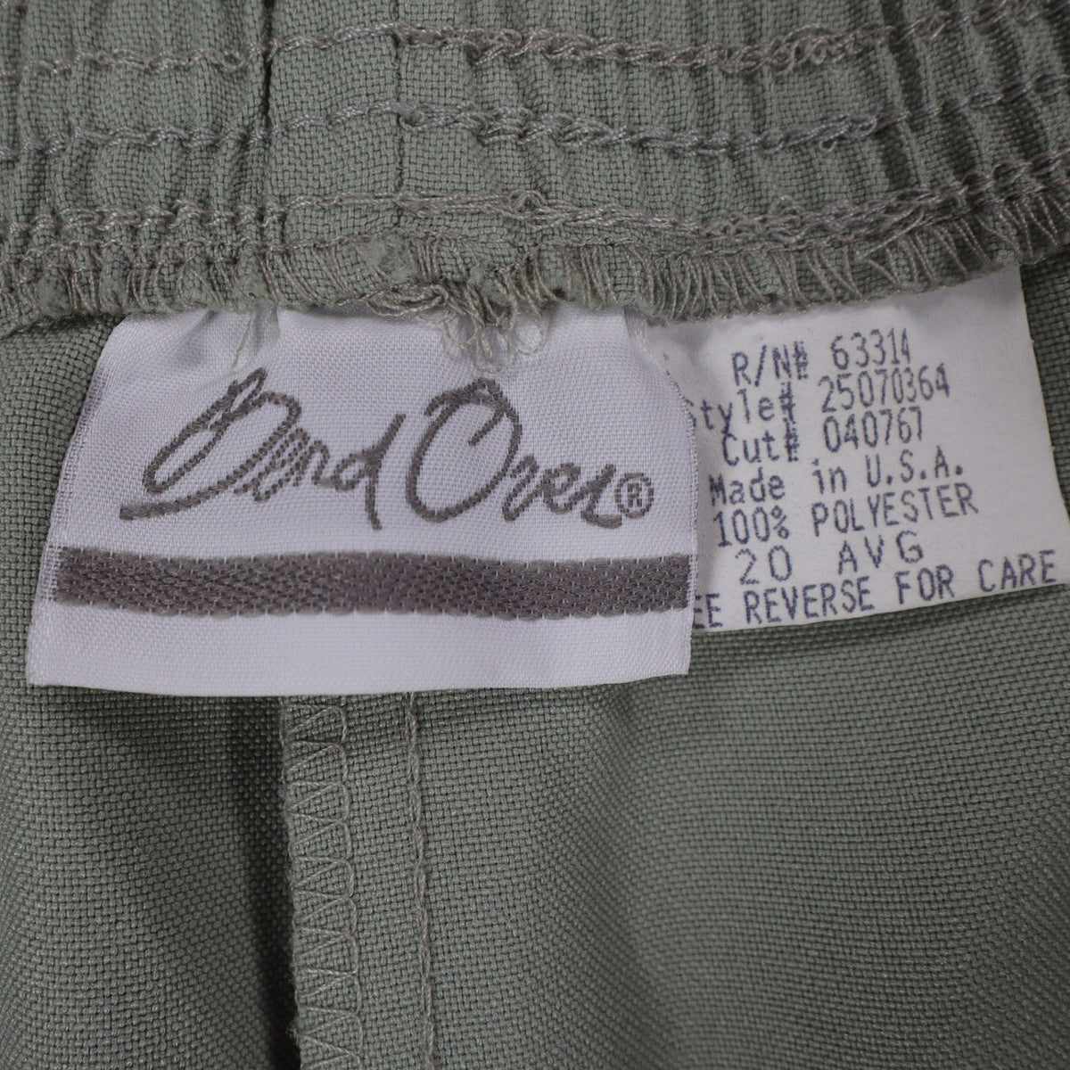Bend Over Levi Strauss Pants Womens 20 Avg Vintage 90s Green Elastic Waist NEW - take2supply