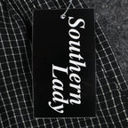 Southern Lady Pants Womens XL Black White Grid Check Elastic Waist NWT NOS - take2supply