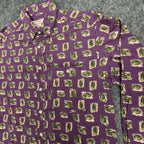 Wrangler Rugged Wear Leaf Print Shirt Mens M Purple Cotton NWT R960LLV - take2supply