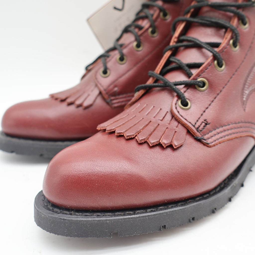 Double-H Boots Packer Boots 7 M Vintage Burgundy Leather Aero-Glide 7 USA 9313 - take2supply