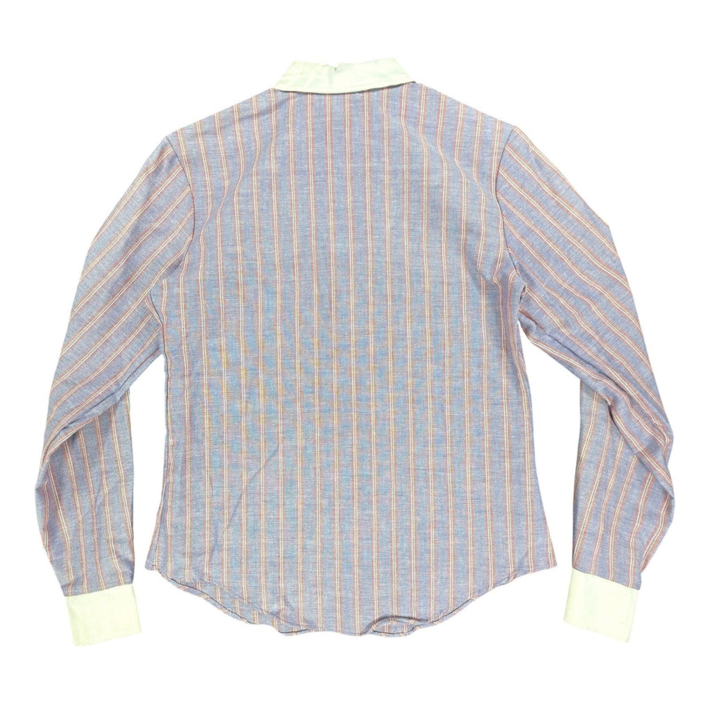 Fancy Free Vintage 70s Striped Blouse Girls 7 Blue Red White NWT - take2supply