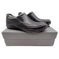 Hush Puppies Zone Slip On Loafers Mens 10 M Black Leather Comfort Shoes H100050 - take2supply