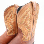 Old West 1936 Western Boots Kids 3.0 Brown Leather NWT - take2supply