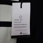 Lanalee Montreal Sweater Womens Large Black White Striped Colorblock Zip Back - take2supply