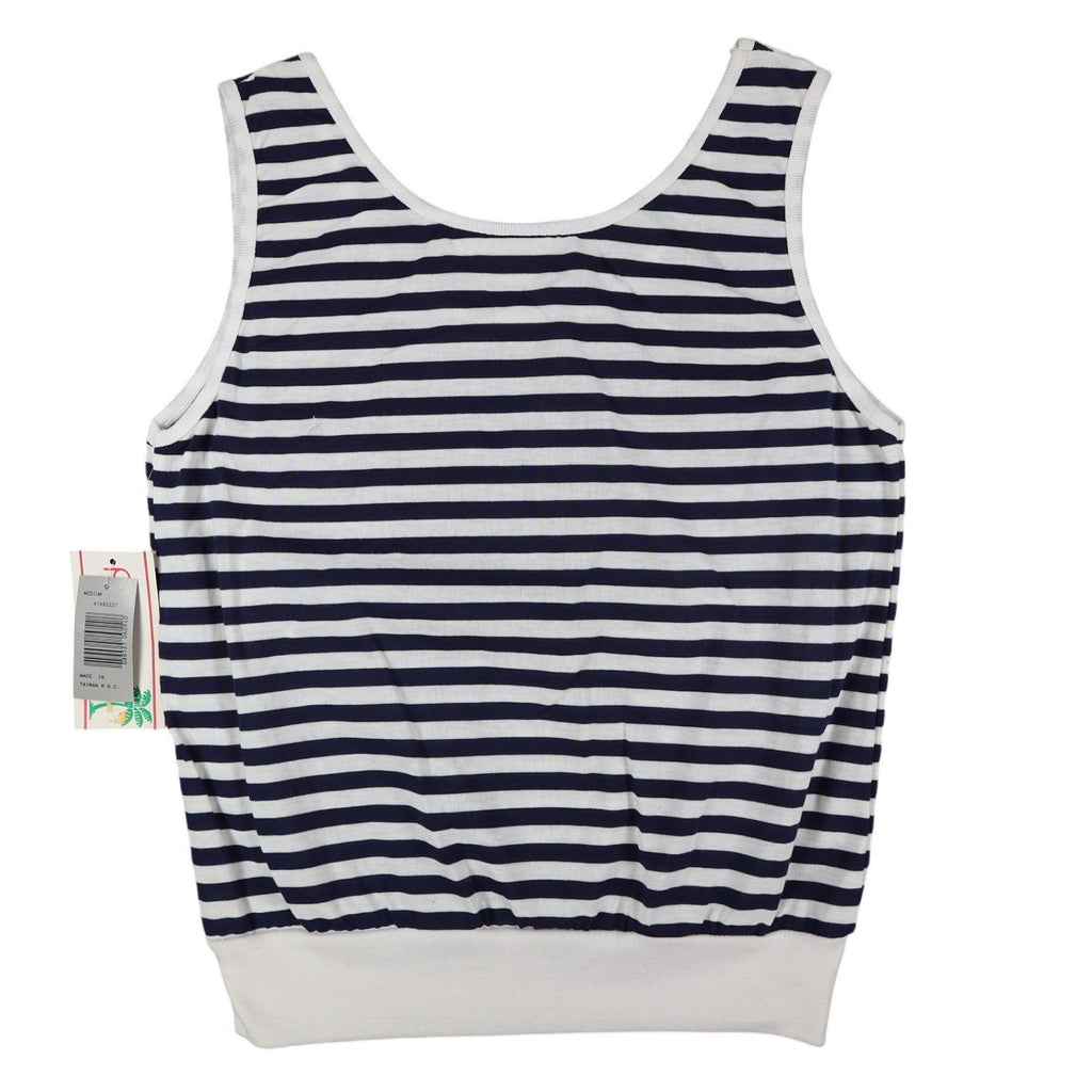 Palmetto's Striped Tank Top Womens Medium Vintage Deadstock Navy White A1992227 - take2supply