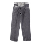 Levis Tapered Leg Jeans Womens 9 VTG 90s Black Reverse Silhouette Striped Denim - take2supply
