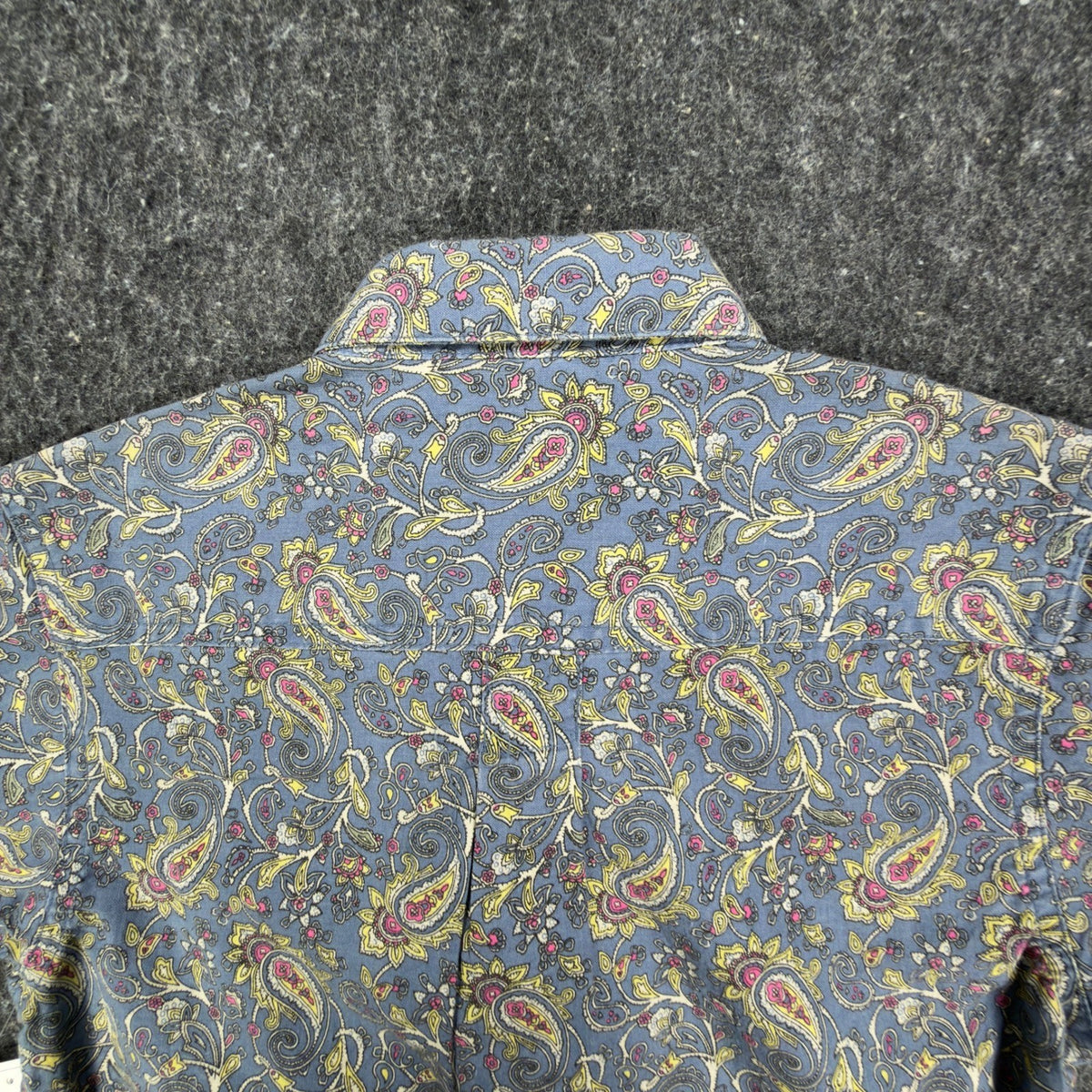 Cotler 90s Paisley Button Up Shirt Boys 6 Blue Cotton NWT Deadstock - take2supply