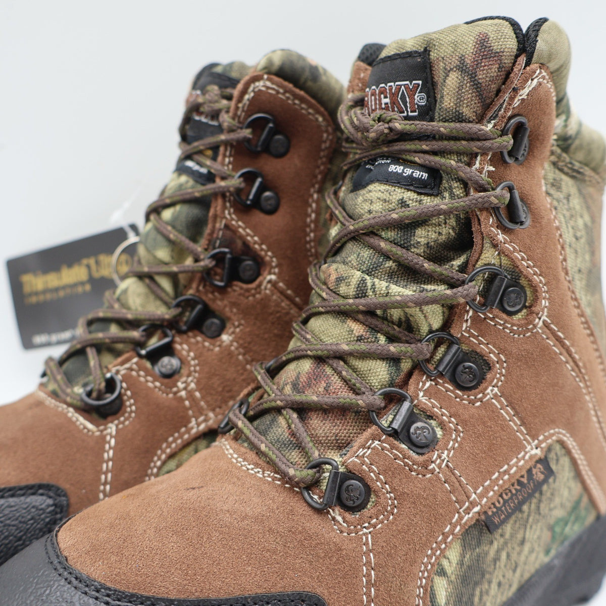 Rocky Hunting Boots Kids 3.5M Brown Camo 800g Thinsulate Waterproof FQ0003710 - take2supply
