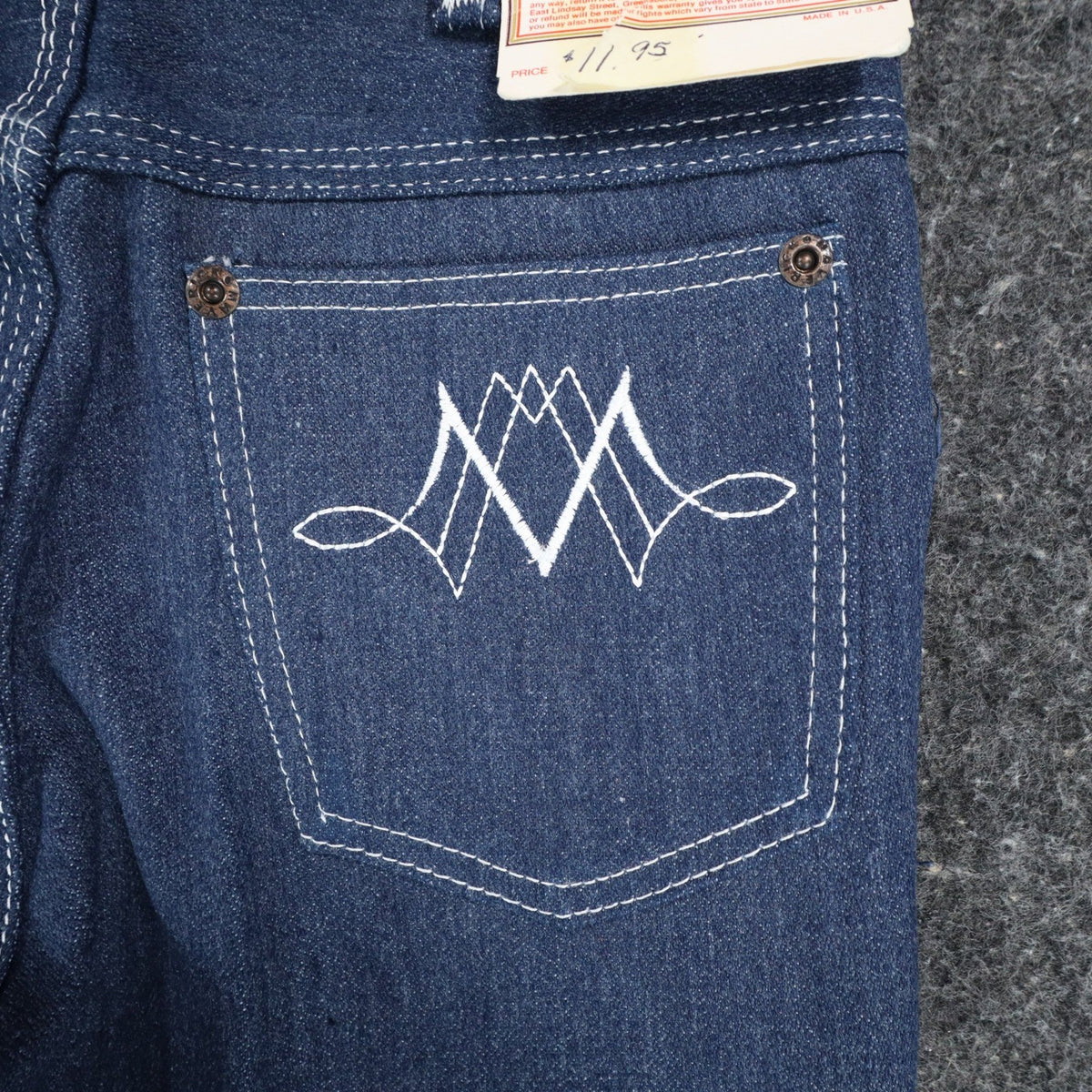 Maverick Straight Leg Jeans Boys 12 Regular Vintage 70s Blue Deadstock USA NWT - take2supply