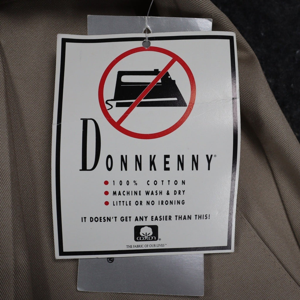 Donnkenny Pleated Trousers Womens 10 Vintage 90s Khaki Cotton Belted Chinos USA - take2supply