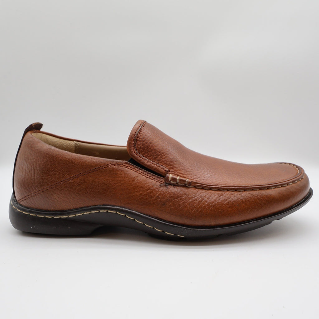 Hush Puppies GT Mens Size 9 Red Brown Leather Slip On Loafers H12466 Bounce - take2supply