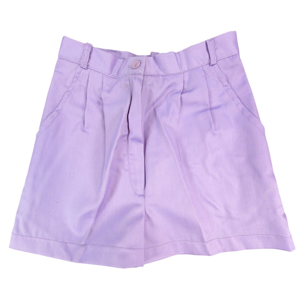 Gazelle Shorts Womens 3/4 Lavender Vintage Pleated High Waist 80s USA NWT - take2supply