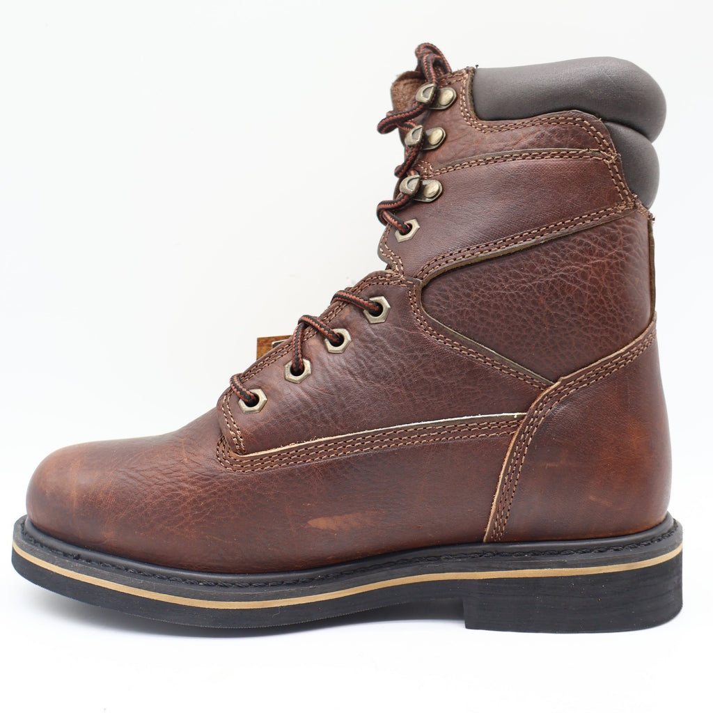 McRae Industrial Work Boots Mens 9 Brown Leather 8in NST Lace Up EH MR88122 - take2supply