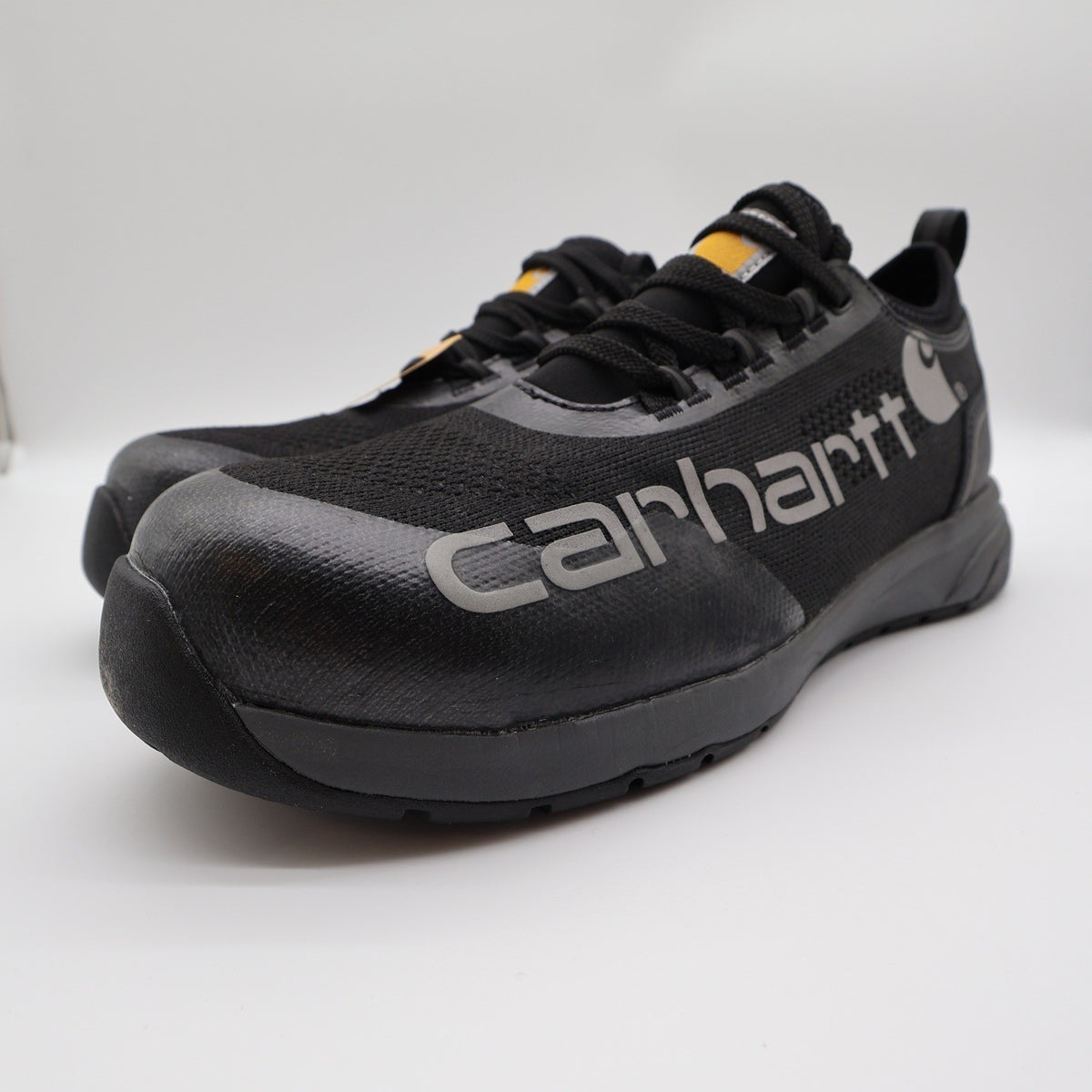 Carhartt Force Nano Composite Toe Work Shoe Mens 10W Black Knit Safety FA3401-M - take2supply