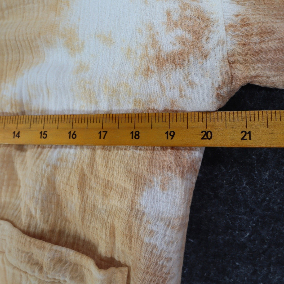 Hem & Thread Womens S Tan Cream Tie Dye Cotton Gauze Snap Bomber Jacket NWT - take2supply