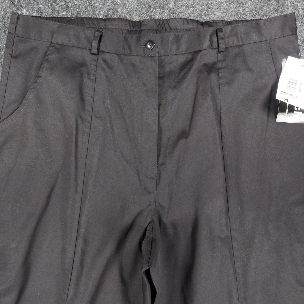 N Touch Straight Leg Pants Womens XL Black Cotton Stretch World Travel C872 - take2supply