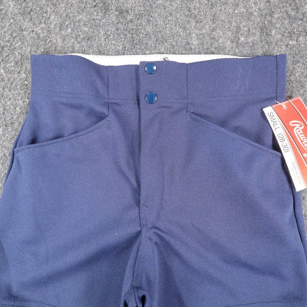 Rawlings Shorts Mens Small 28-30 Vintage 80s Navy Blue Polyester Baseball Coach - take2supply