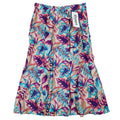 Xtrovert by Donnkenny Skirt Womens 8 Vintage 90s Rayon Tropical Floral Midi USA - take2supply
