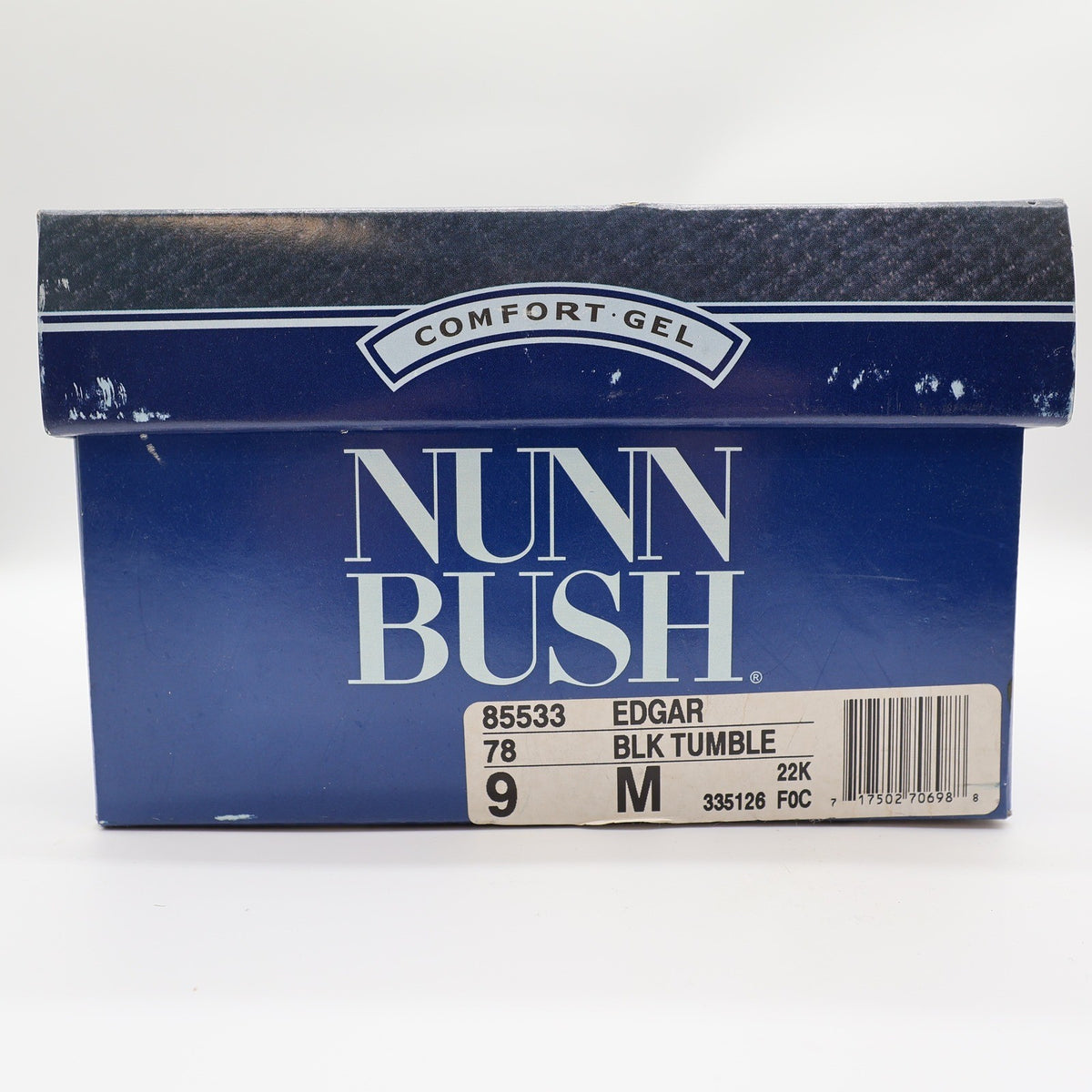 Nunn Bush Edgar Loafers Mens 9 M Black Tumbled Leather Comfort Gel Shoes 85533 - take2supply