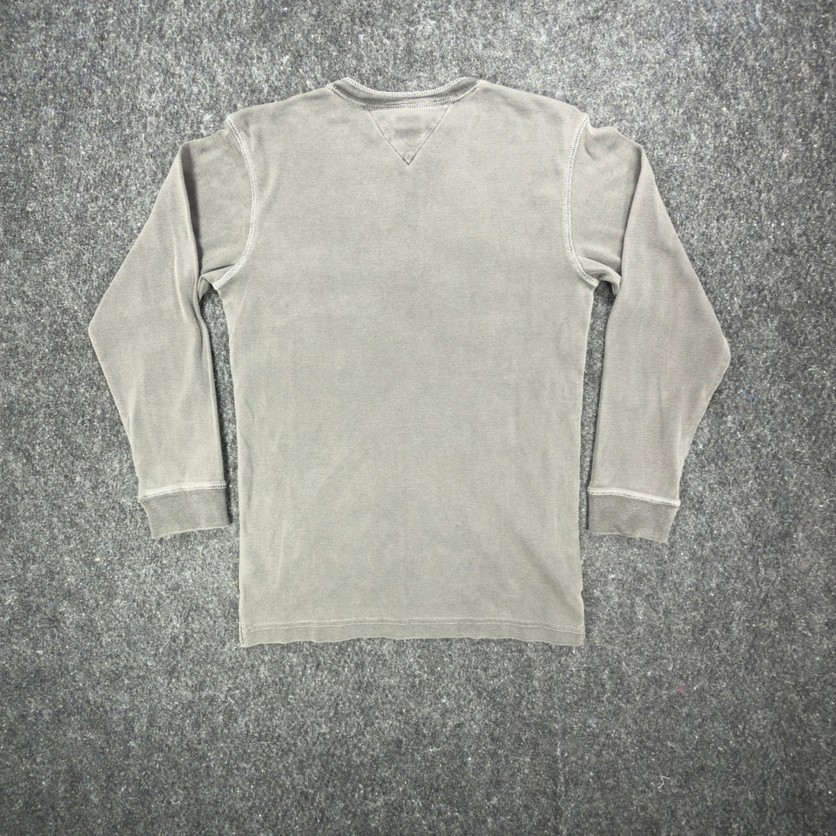 Tommy Hilfiger Y2K Henley Shirt Boy L Gray Cotton Long Sleeve NWT C467 - take2supply