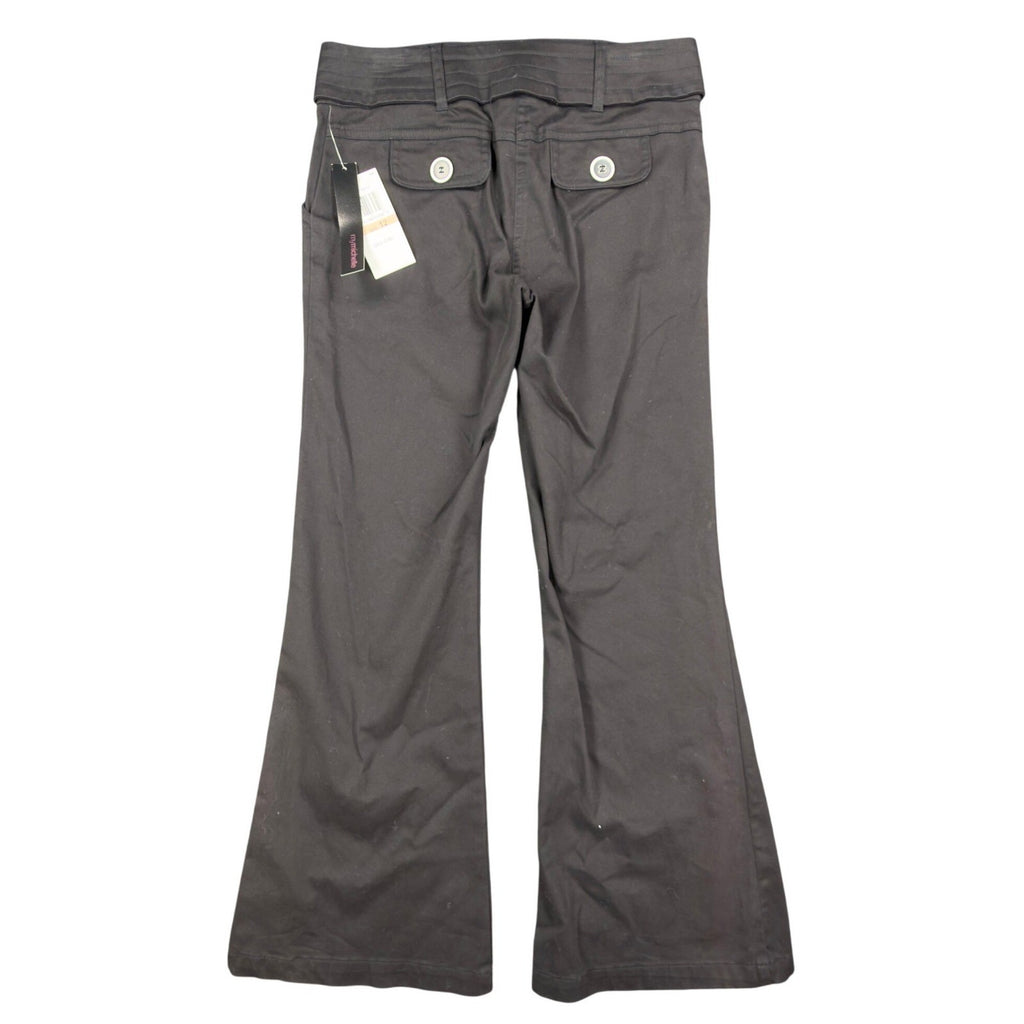 My Michelle Y2K Flare Pants Girls 12 Black Stretch Low Rise NWT Deadstock - take2supply