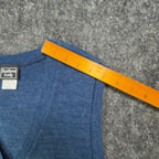 Southern Lady Vintage Sweater Vest Womens M Blue Leaf Embroidered Deadstock NWT - take2supply