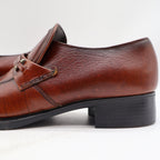 Fortune Loafers Mens 10 Vintage Brown Leather Moc Toe Bit Dress Shoes Deadstock - take2supply