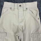 Lee Y2K Pipes Cargo Shorts Boys 7X S Tan Khaki Twill NWT Made in USA - take2supply