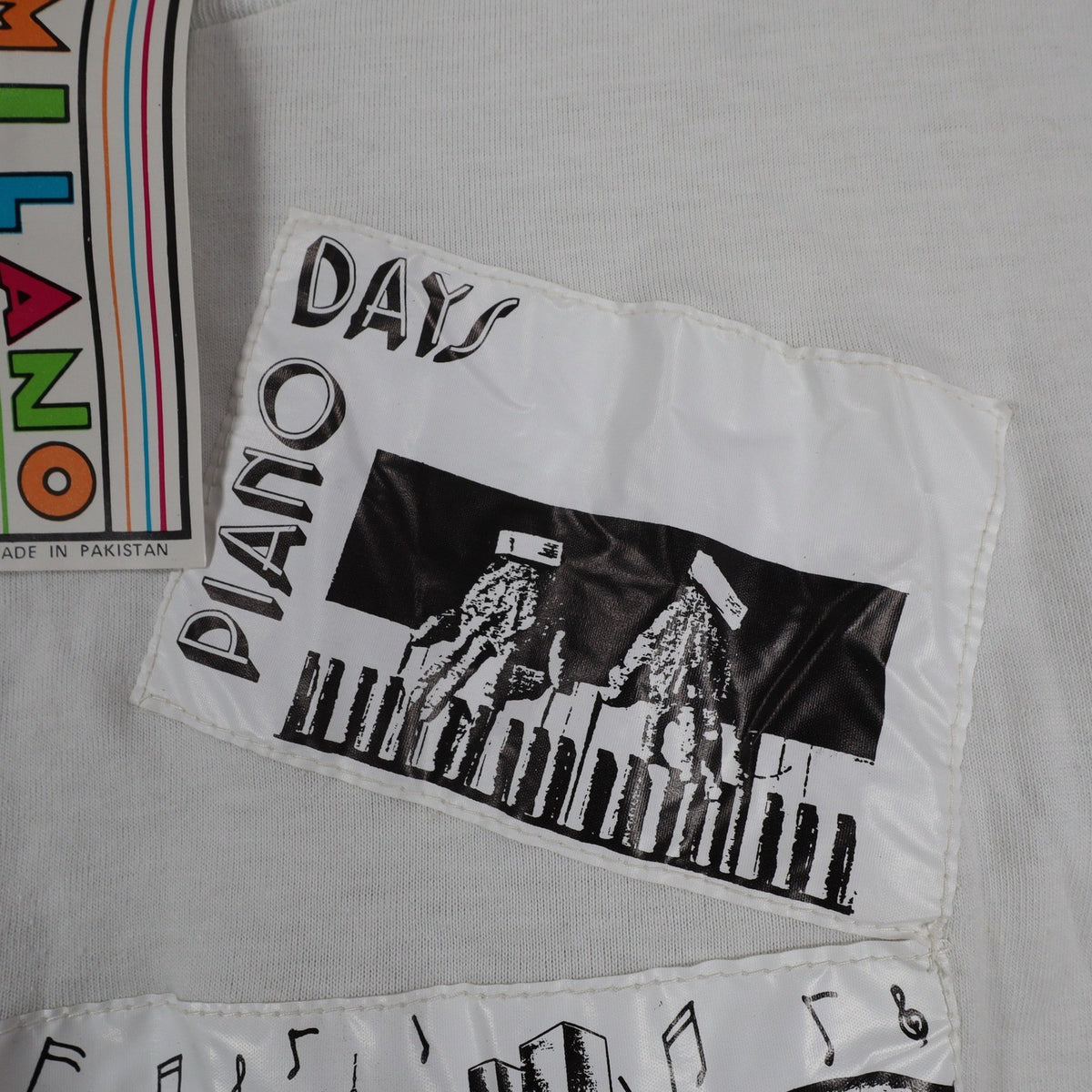 A'Milano Vintage 90s Jazz Graphic Tee Small White Single Stitch Deadstock NWT - take2supply